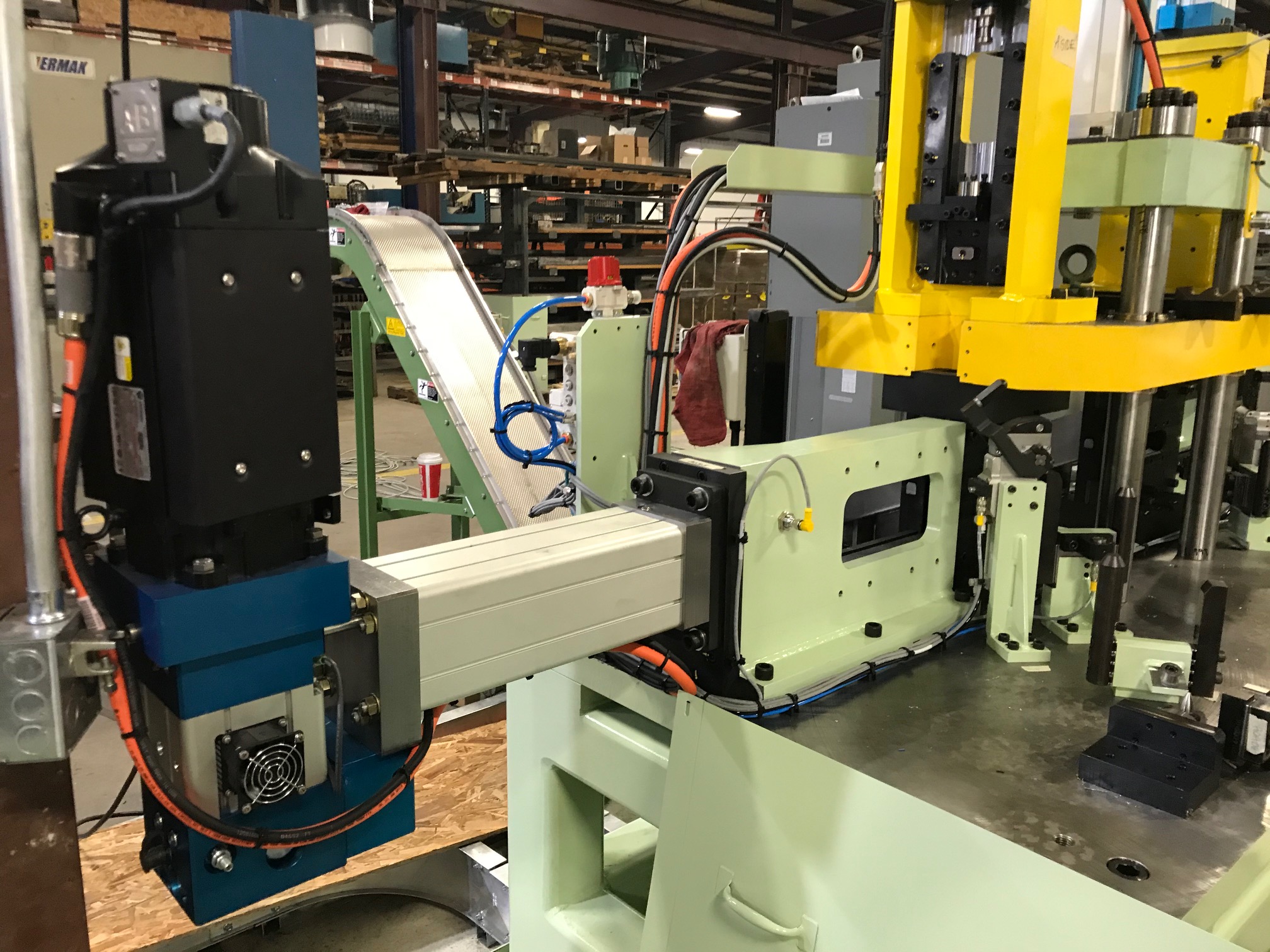 Close Up of SHA and Chassis Metal Forming & Assembly Machine