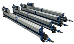 Packaging – Long-Stroke actuators for bundling steel fabrications – Construction Industry